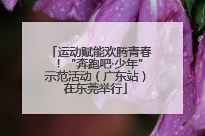 运动赋能欢腾青春！“奔跑吧·少年”示范活动（广东站）在东莞举行